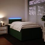 vidaXL Sommier à lattes de lit avec matelas vert foncé 120x190 cm