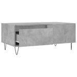 vidaXL Table basse Gris béton 90x50x36 5 cm Bois d'ingénierie