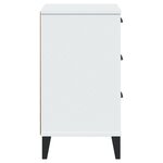 vidaXL Table de chevet VIKEN blanc bois d'ingénierie