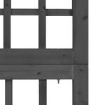 vidaXL Cloison de séparation à 6 panneaux Bois de pin Noir 242 5x180cm