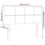vidaXL Tête de lit Taupe 80x5x78/88 cm Tissu