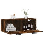 vidaXL Armoire murale Chêne fumé 100x36 5x35 cm Bois d'ingénierie