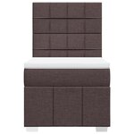 vidaXL Sommier à lattes de lit avec matelas Marron foncé 80x200 cm