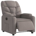 vidaXL Fauteuil inclinable électrique Taupe Tissu