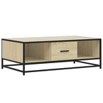 vidaXL Table basse chêne sonoma 100x57x35cm bois d'ingénierie et métal
