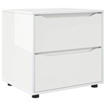 vidaXL Armoire de rangement Blanc brillant 60 x 48 x 57 cm
