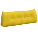 vidaXL Coussin de Dos Jaune 140 x 24 x 50 cm Velours