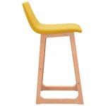 Vidaxl tabourets de bar lot de 2 jaune moutarde tissu
