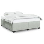 vidaXL Cadre de lit Gris clair 180x200 cm Velours
