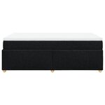 vidaXL Sommier à lattes de lit avec matelas Noir 120x200 cm Tissu
