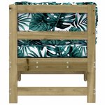 vidaXL Canapé d'angle avec coussins bois de pin imprégné