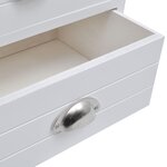 vidaXL Table de chevet en style français 2 Pièces Blanc