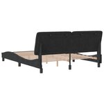 vidaXL Cadre de lit avec tête de lit Noir 160x200 cm Velours