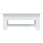 vidaXL Table basse blanc 102x55x42 cm bois d'ingénierie