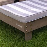 Kidkraft chaise longue double avec porte-gobelets pour enfants gris