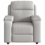 vidaXL Fauteuil de massage inclinable gris nuage tissu