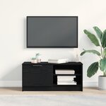 Meuble TV vidaXL Noir Chêne 80x35x36 5 cm Bois aggloméré