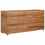 vidaXL Lit surélevé 150x40x72 cm bois de teck recyclé et acier