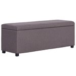 Banc banquette avec compartiment de rangement 116 cm taupe polyester 02_0010953