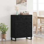 vidaXL Buffet Chêne noir 69 5 x 34 x 90 cm Bois d'ingénierie et fer