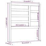 vidaXL Tête de lit Gris 81x4x104 cm Bois massif de pin