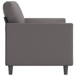 vidaXL Canapé à 2 places Gris 120 cm Similicuir