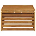 vidaXL Table de jardin Bois d'Acacia Massif Naturel 59 x 59 x 37 cm