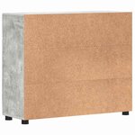 vidaXL Buffet Gris béton 88.5 x 30.5 x 73 cm Bois d'ingénierie