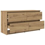 vidaXL Meuble TV chêne artisanal 100x35x54 cm bois d'ingénierie