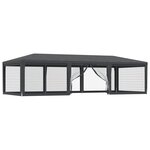 vidaXL Tente de fête avec 8 parois latérales en maille Anthracite 9x4m