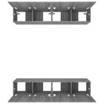 vidaXL Meubles TV 4 Pièces sonoma gris 80x30x30 cm bois d'ingénierie
