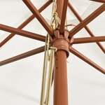 vidaXL Parasol de jardin avec mât en bois sable 400x273 cm