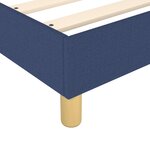 vidaXL Cadre de lit bleu 140x190 cm tissu