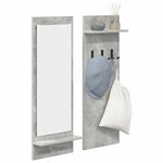 vidaXL Porte-manteau mural avec étagère Gris béton 70 x 10 x 90 cm