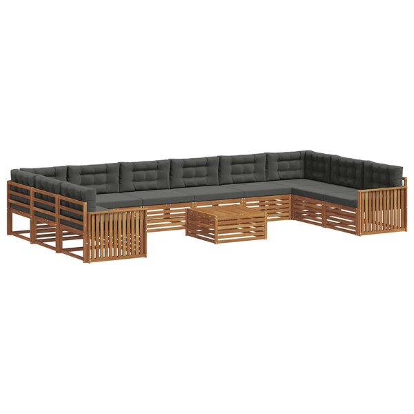 vidaXL Ensembles de canapés 11 pc Naturel et Anthracite