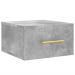 vidaXL Table de chevet murale gris béton 35x35x20 cm
