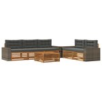vidaXL Ensemble de canapés d'extérieur 6 Pièces Naturel et Anthracite