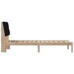 vidaXL Cadre de lit avec tête de lit rembourrée Marron 75 x 190 cm