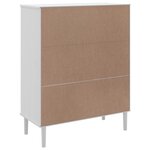 vidaXL Buffet SENJA aspect rotin blanc 90x40x112cm bois massif de pin