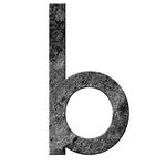 Numéro B - Numéro adhésif pour boîtes aux lettres- Pierre véritable 50 mm  Galibot