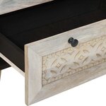 vidaXL Buffet 2 Pièces Blanc 60 x 33 x 75 cm bois de manguier massif