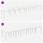 vidaXL Ensemble de salle à manger pour jardin 17 Pièces Blanc Rattan Polt