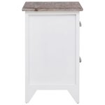 vidaXL Table de chevet 2 Pièces avec 2 tiroirs Marron et blanc