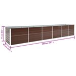 vidaXL Lit surélevé de jardin Acier galvanisé 480x80x77 cm Marron