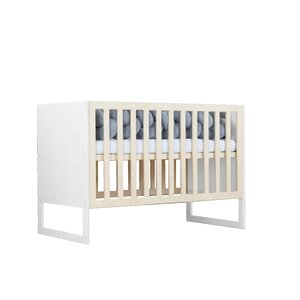 Lit bébé CHRUPPY 60 x 120 cm blanc et naturel