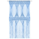 vidaXL Rideau en macramé Bleu 140x240 cm Coton