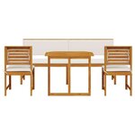 vidaXL Ensemble bistro de jardin 5 Pièces Marron Bois d'acacia massif