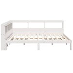 vidaXL Lit bibliothèque sans matelas blanc 120x200 cm bois pin massif