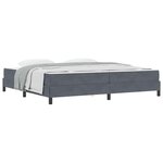 vidaXL Lit à ressorts avec matelas Gris foncé 200 x 200 cm tissu