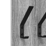 vidaXL Porte-manteau mural Montage mural Sonoma gris 20 x 1.5 x 100 cm